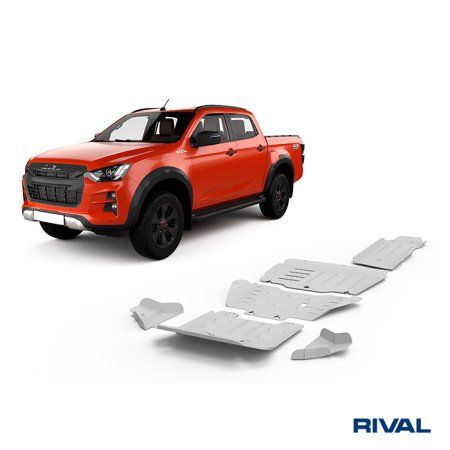 Skid Plate Set (Radiator, Engine, Gearbox, Transfer Case) Isuzu D-Max 2021-2023; 2 l. / diesel; 3 l. / diesel